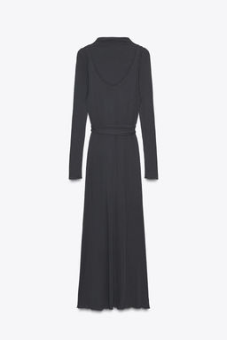 DOUBLE EFFECT DRESS WITH TIE BELT - Zara фото 8