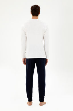 Мужской пижамный комплект цвета экрю Неожиданная скидка в корзине - U.s. polo assn фото 4