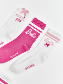Barbie Desenli K?z ?ocuk Soket ?orap 5li