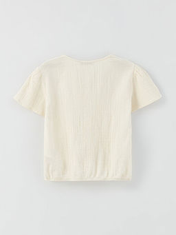 Bisiklet Yaka K?z ?ocuk Crop Bluz - Waikiki фото 2