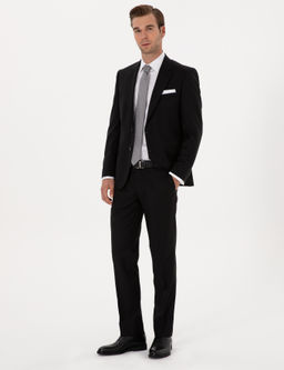 Siyah Slim Fit Tak_m Elbise - Cacharel фото 4