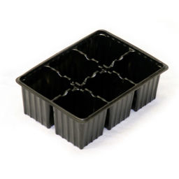 10шт. Мини-кассета для рассады 6яч. 18х13,5х6см (полистирол) черная