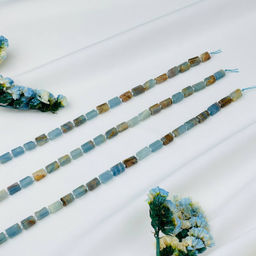 Бусины для украшений из голубого карибского Кальцита 39 см