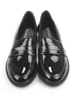 03-DCO163-1 BLACK Лоферы женские (натуральная кожа)