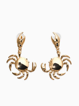 Серьги "Краб", цвет золото
