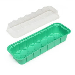 Цена за 5 шт. Мини - парник для рассады, 35×13×11 см, 14 ячеек под таблетки для рассады d=4 см, пластик, Greengo