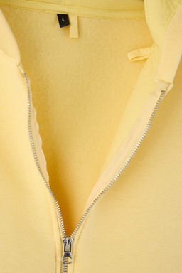 Ac?k Sar? Kal?n Ici Polarl? Kapusonlu Fermuarl? Oversize/Genis Kesim Orme Sweatshirt TWOAW26SW00111 - Trendyolmilla фото 2