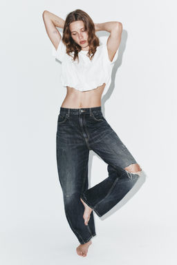 TRF MID-WAIST BAGGY BALLOON JEANS - Zara фото 10