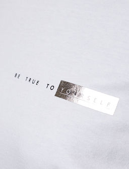 Футболка из премиального хлопка с принтом фольгой