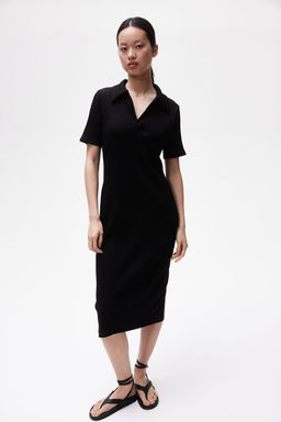 MAMA Vestido de lactancia con cuello camisero