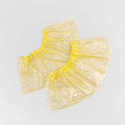 Цена за 50 шт. Бахилы жёлтые ПНД 18 мкр 2,6 гр 25 пар/уп