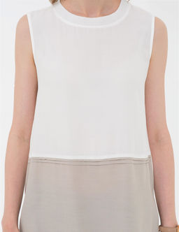Ekru Regular Fit Kolsuz Bluz - Pierre cardin фото 6