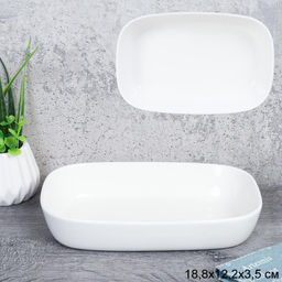 Блюдо прямоугольное шубница 18,8х12,2х3,5 см / DR-1085 /уп 36/