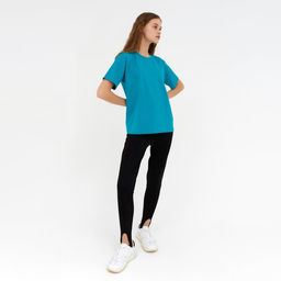 Футболка женская MINAKU: Basic line, аквамарин, размер 50