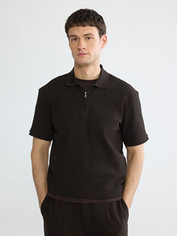 Polo Yaka Fitilli Erkek Triko Ti??rt