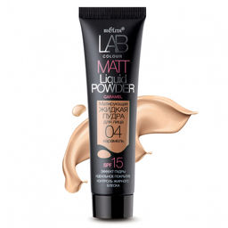 Белита LAB colour Пудра матирующая жидкая для лица тон 04 карамель 30мл