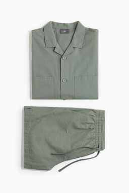 Camisa y pantal?n corto de pijama en sirsaca - H&m фото 2