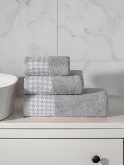 Полотенце для рук 35x70 серый махровая ткань