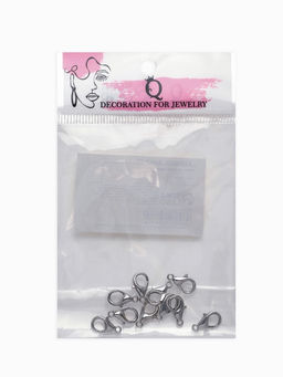 Цена за 2 шт. Замок карабин, 10 шт. 12?7 мм, цвет серебро