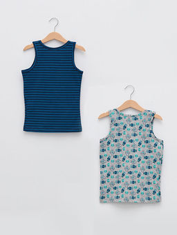 Bisiklet Yaka Pamuklu Erkek ?ocuk Atlet 2li - Waikiki фото 2