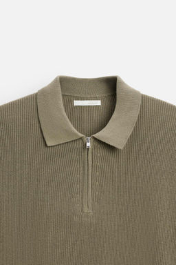 PEARL KNIT POLO SHIRT WITH ZIP - Zara фото 24