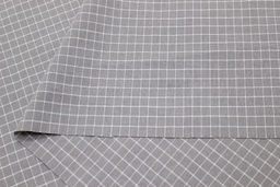 Пестрядь Средняя клетка на серо-кофейном, ш.1.4м, хлопок-95%, п/э-5%, 140гр/м.кв - Купава фото 2