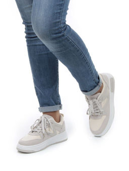 05-6029-36 GRAY/BEIGE Кроссовки женские (искусственные материалы) - No name фото 4