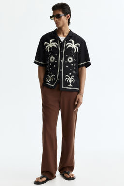 Pantal?n en mezcla de lino Relaxed Fit - H&m фото 7