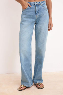 More Sustainable Ac?k Mavi Yuksek Bel Wide Leg Jeans TWOAW26JE00073 - Trendyolmilla фото 5