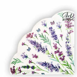 Ф455 Салфетки Art Bouquet Rondo 12л, 3сл d32 "Лаванда" /15
