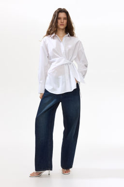 Camisa de algod?n con lazada - H&m фото 2