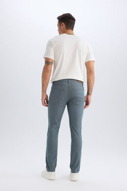 Slim Fit Yazl_k Chino Kanvas Dokulu Pantolon - Defacto фото 6