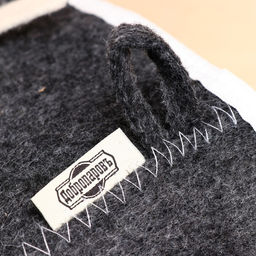 Шапка для бани и сауны «Лётчик», полиэфир 70%, шерсть 30%, белая, «Добропаровъ»