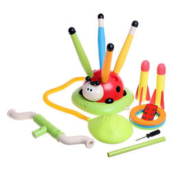 Тренажер - игра 3 в 1 «Божья коровка», электронная скакалка, кольцеброс, ракетница