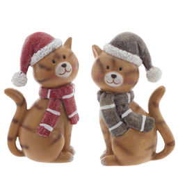 Фигурка декоративная "Кошка", L5 W4 H9 см, 2в.