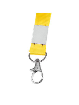 Цена за 50 шт. Лента для бейджа, 15 мм × 80 см, с металлическим карабином, жёлтая