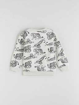 Bask?l? Erkek ?ocuk Sweatshirt