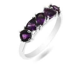 Кольцо из серебра аметист, Амели