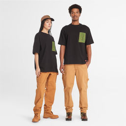 Футболка Timberland T-Shirt Embroidered Pocket Regular черная