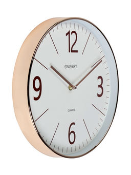 Часы настенные ENERGY ЕС-158, интерьерные, d=29.3 см, кварцевые, белые с золотым