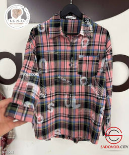 Рубашка женская в клетку