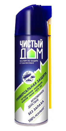 ЧИСТЫЙ ДОМ от насекомых Аэрозоль 150мл от летающих и ползающих (24шт/кор)