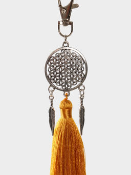 Брелок-кисточка «Ловец снов», 17 см, золотистый, серебристый