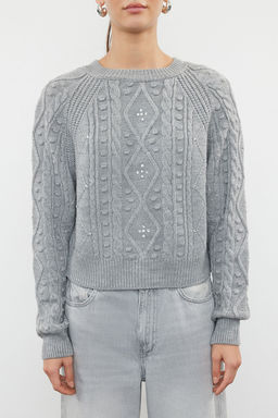 Ekru Cift Tarafl? Kullan?labilen Triko Kazak-H?rka TWOAW24KZ00144 - Trendyolmilla фото 12