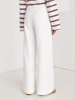 VILATTE / Свободные брюки из эластичного футера двухнитки  фото 5