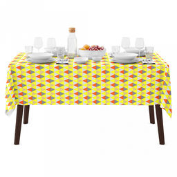"Скандинавия, желтый" Скатерть 120х145см, длина стола до 105см, на 4 персоны, хлопок "Премиум" 186г/м2, "Домашняя мода" (Россия)