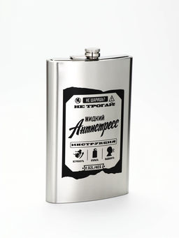 Фляжка «Жидкий антистресс», нержавеющая сталь, 1920 мл