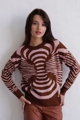 9959 Джемпер базовый кофейный - Martichelli фото 3