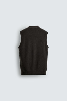 WOOL-CASHMERE KNIT VEST