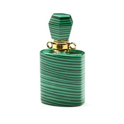 Парфюмерный флакон-кулон из малахита (имитация) 18*12*36мм